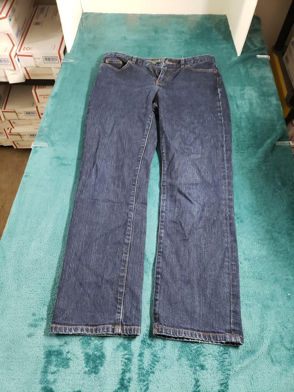Lauren Ralph Lauren Jeans Size 4 Women Blue Ladies Mid Rise Classic Straight